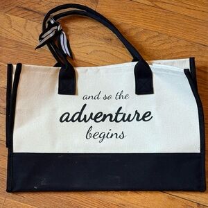 Black and White Canvas Tote Bag